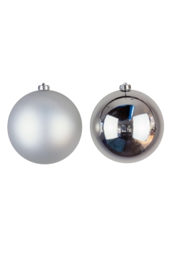 15cm Silver Bauble Set Shiny/Matt (40 pc)