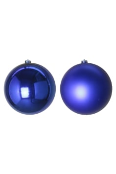 20cm Blue Bauble Set Shiny/Matte (12 pc)