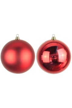 25cm Red Bauble Set 4pc