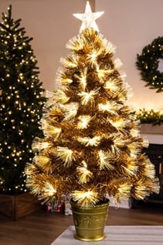 The 3ft Gold Flower Fibre Optic Tree