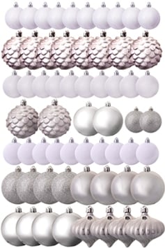 The White & Silver Bauble 60pc Base Set