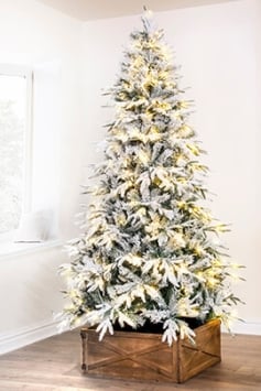 The Pre-Lit Snowy Alpine Tree Warm White (4ft to 12ft)